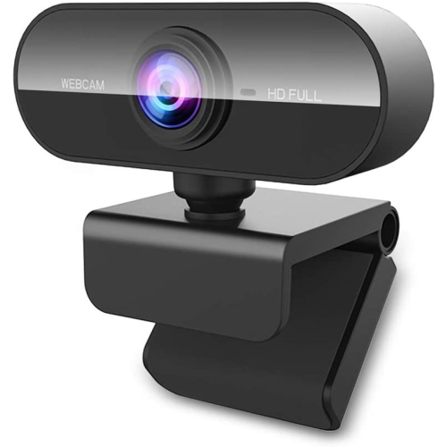 WINGOMART Full HD 1080P Streaming Webcam with Microphone, Built-in Noise Reduction USB Web Camera for Computer, Auto-Light Correction, Pro-Stream Web
