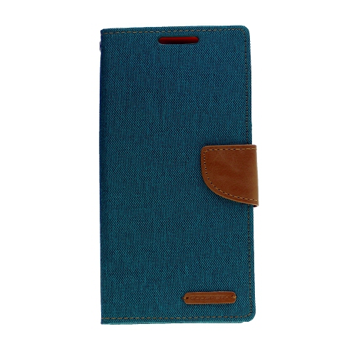 TopSave Goospery CANVAS Card Slot Fabric Folio Wallet Flip Case For Samsung A32 5G 6.5", Green