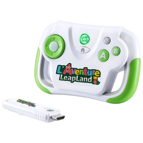 Leapfrog LeapLand Adventures Learning Video Game w/ Wireless Controller & Play Game Stick -French