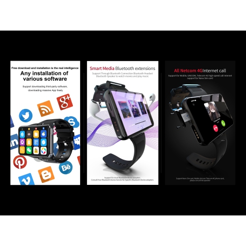 ISPEKTRUM iS999 Android Smartwatch, 2.8” Screen Dual Camera 4GB+64GB,2300 mAh Battery Waterproof 4G/LTE Call GPS WiFi, Sports Mode Fitness Tracker