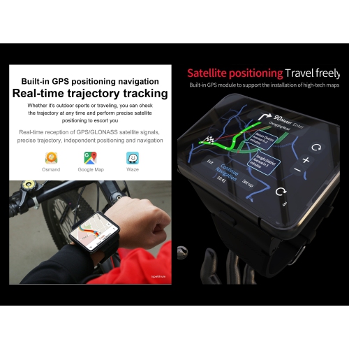 ISPEKTRUM iS999 Android Smartwatch, 2.8” Screen Dual Camera 4GB+64GB,2300 mAh Battery Waterproof 4G/LTE Call GPS WiFi, Sports Mode Fitness Tracker