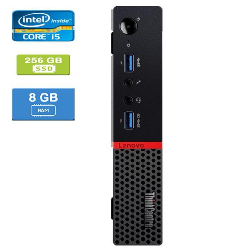 Refurbished - LENOVO M900 TINY Intel Core i5-6400T 2.20 GHz, 8GB, 256GB SSD, Win 10 Pro