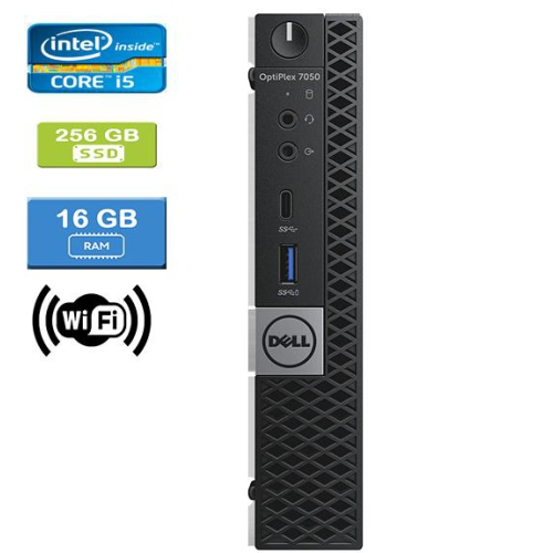Dell OptiPlex 7050 Micro Desktop - Intel Core i5-7500T, 16GB Memory, 256GB SSD, Win 10 Pro by DELL - Refurbished condition - Image 2