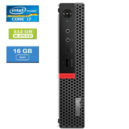 Lenovo ThinkCentre M720q Tiny Desktop - Intel Core i7-8700T, 16GB Memory, 512GB SSD, Win 10 Pro by LENOVO - Refurbished condition - Image 2