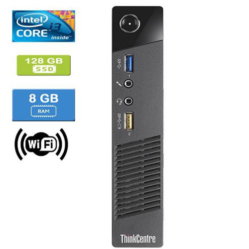 Refurbished - LENOVO M73 TINY Intel Core i3-4160T 3.10 GHz, 8GB, 128GB SSD, Win 10 Pro