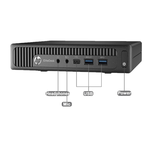 HP EliteDesk 800 G2 Mini Desktop - Intel Core i5-6500, 16GB Memory, 512GB SSD, Win 10 Pro by HP - Refurbished condition - Image 2