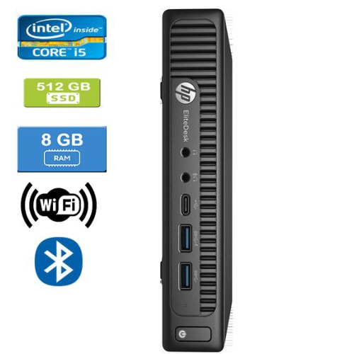 HP EliteDesk 800 G2 Mini Desktop - Intel Core i5-6500T, 8GB Memory, 512GB SSD, Win 10 Pro by HP - Refurbished condition - Image 2