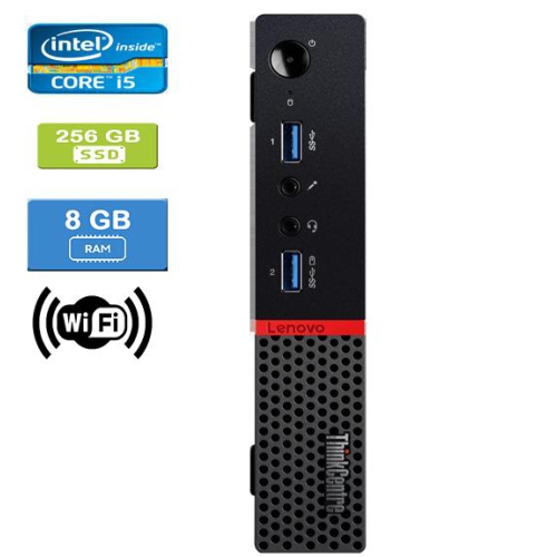 Refurbished - LENOVO M900 TINY Intel Core i5-6500T 2.50 GHz, 8GB, 256GB SSD, Win 10 Pro