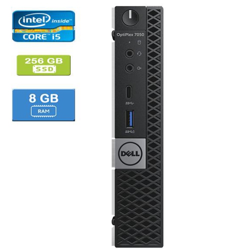 Refurbished - DELL 7050 MICRO Intel Core i5-6500T 2.50 GHz, 8GB, 256GB SSD, Win 10 Pro