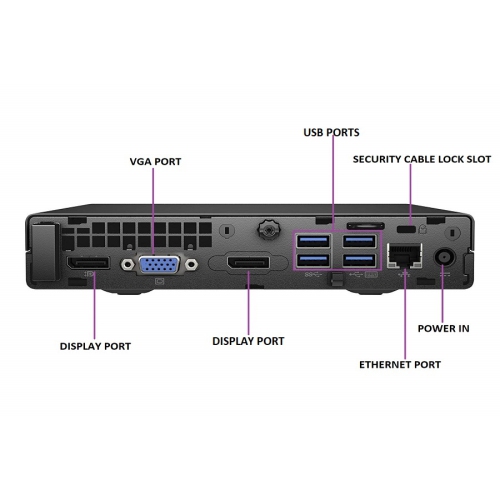 HP ProDesk 600 G2 Mini Desktop - Intel Core i5-6500T, 8GB Memory, 240GB SSD, Win 10 Pro by HP - Refurbished condition - Image 4
