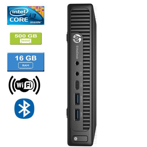 Refurbished - HP 800 G2 MINI Intel Core I3-6100 3.70 GHz, 16GB, 500GB HDD, Win 10 Pro