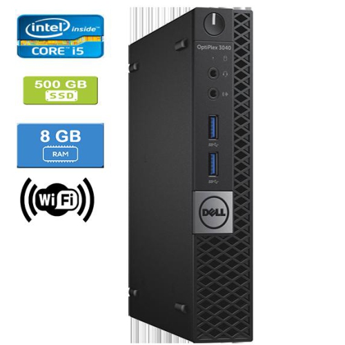 Remis à neuf: DELL 3040 MICRO Intel Core i5-6500 2.50 GHz, 8GB, 500GB SSD, Win 10 Home