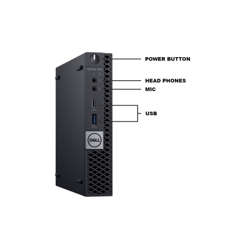 Dell OptiPlex 7060 Micro Desktop - Intel Core i7-8700T, 16GB Memory, 512GB SSD, Win 10 Pro by DELL - Refurbished condition - Image 3