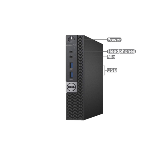 Dell OptiPlex 7040 Micro Desktop - Intel Core i5-6500, 8GB Memory, 500GB SSD, Win 10 Pro by DELL - Refurbished condition - Image 3