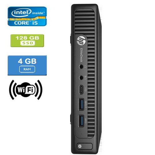 HP EliteDesk 800 G2 Mini Desktop - Intel Core i5-6500T, 4GB Memory, 128GB SSD, Win 10 Pro by HP - Refurbished condition - Image 2