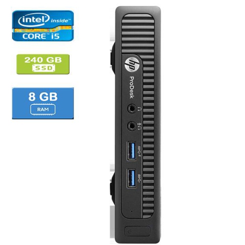 HP ProDesk 600 G1 Mini Desktop - Intel Core i5-4570S, 8GB Memory, 240GB SSD, Win 10 Pro by HP - Refurbished condition - Image 2