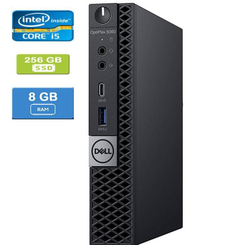 Dell OptiPlex 5060 Micro Desktop - Intel Core i5-8500, 8GB Memory, 256GB SSD, Win 10 Pro by DELL - Refurbished condition - Image 2