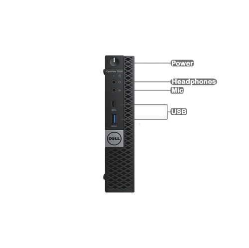 Dell OptiPlex 7050 Micro Desktop - Intel Core i5-6600, 16GB Memory, 256GB SSD, Win 10 Pro by DELL - Refurbished condition - Image 3