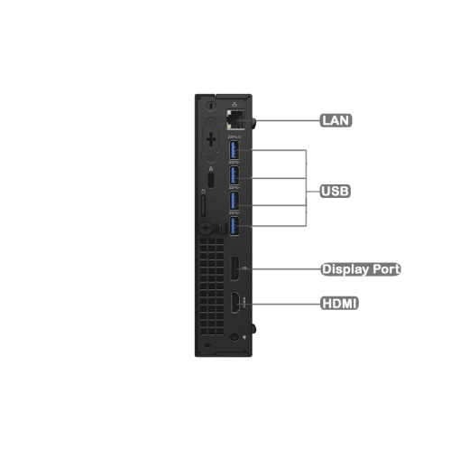 Dell OptiPlex 7050 Micro Desktop - Intel Core i5-6600, 16GB Memory, 256GB SSD, Win 10 Pro by DELL - Refurbished condition - Image 4