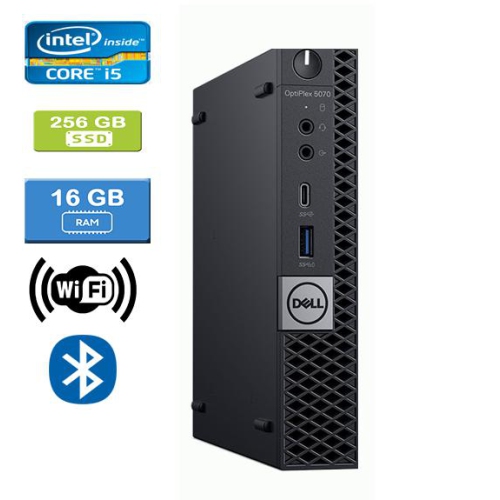 Refurbished - DELL 5070 MICRO Intel Core i5-9500T 2.20 GHz, 16GB, 256GB SSD, Win 10 Pro