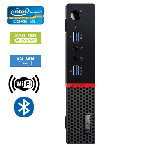 Refurbished - LENOVO M900 TINY Intel Core i5-6500T 2.50 GHz, 32GB, M.2/256GB SSD, Win 10 Pro