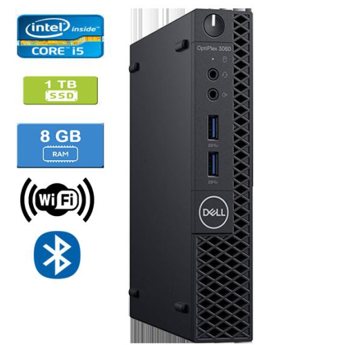 Refurbished - DELL 3060 MICRO Intel Core i5-8500T 2.10 GHz, 8GB, 1TB SSD, Win 10 Home