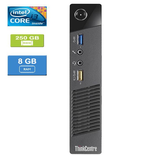 Lenovo ThinkCentre M73 Tiny Desktop - Intel Core i3-4130T, 8GB Memory, 250GB HDD, Win 10 Pro by LENOVO - Refurbished condition - Image 2