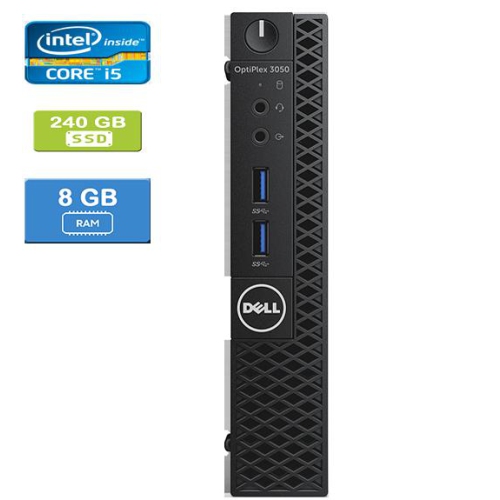 Refurbished - DELL 3050 MICRO Intel Core i5-6500T 2.50 GHz, 8GB, 240GB SSD, Win 10 Pro