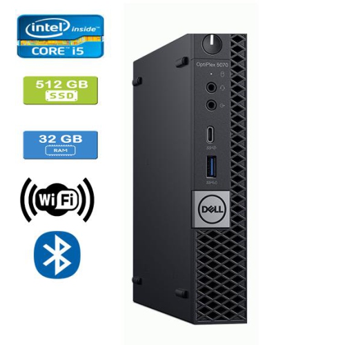 Dell OptiPlex 5070 Micro Desktop - Intel Core i5-9500T, 32GB Memory, 512GB SSD, Win 10 Pro by DELL - Refurbished condition - Image 2