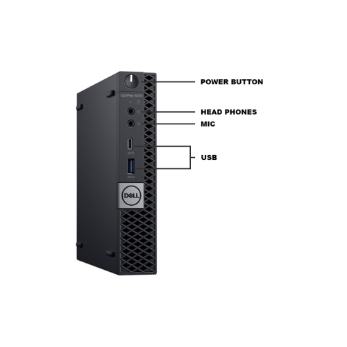 Dell OptiPlex 5070 Micro Desktop - Intel Core i5-9500T, 8GB Memory, 256GB SSD, Win 10 Pro by DELL - Refurbished condition - Image 3