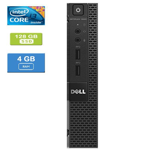Dell OptiPlex 3020 Micro Desktop - Intel Core i3-4130T, 4GB Memory, 128GB SSD, Win 10 Pro by DELL - Refurbished condition - Image 2