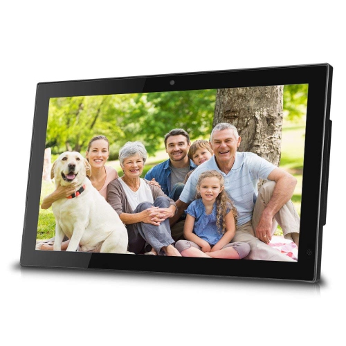 Sungale 14-inch WiFi Cloud Digital Photo Frame w/ Front Camera for Video Talk, Remote Control, 10GB Free Cloud Storage, 1366x768px LED Screen