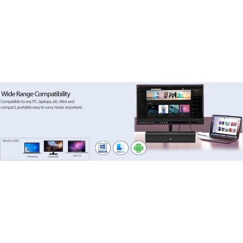 Barre de son 2,0 canaux de S5 10 W Xtream d'Adesso -