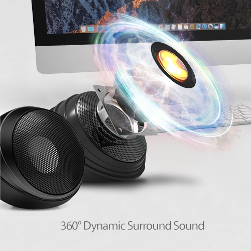 Adesso Xtream S4 2.0 Speaker with Inline Volume Control, Wired USB