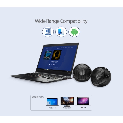 Adesso Xtream S4 2.0 Speaker with Inline Volume Control, Wired USB