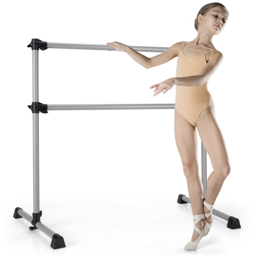 Costzon Portable Ballet Barre Freestanding for Dancing Stretching Ballet  Workout Exercise Equipment Easy Assembly Sturdy & Stable Construction  Double