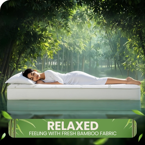 Canadian Linen Bamboo Mattress Pad 39"x80"x18", Fitted Soft Absorbent Washable Breathable Waterproof Noiseless Non Slip Deep Pocket Protector, Twin