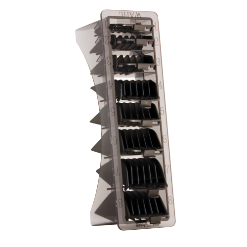 Wahl Professional 8-Pack Black Cutting Guides with Organizer #53153, 1/8" to 1"
