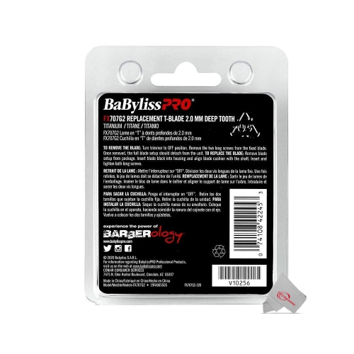 BaBylissPRO Deep Tooth Gold Trimmer Replacement Blade #FX707G2