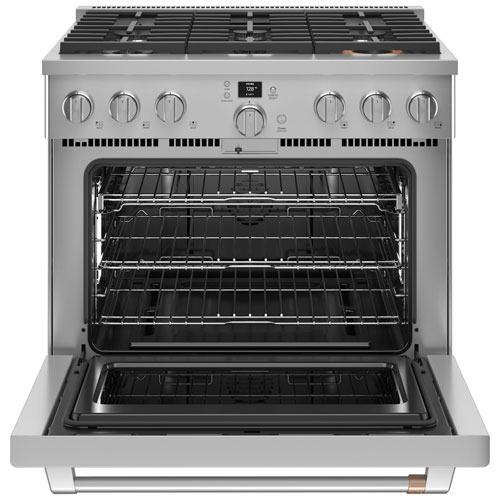 Café 36" 6.2 Cu. Ft. Fan Convection Freestanding Gas Range - Stainless Steel