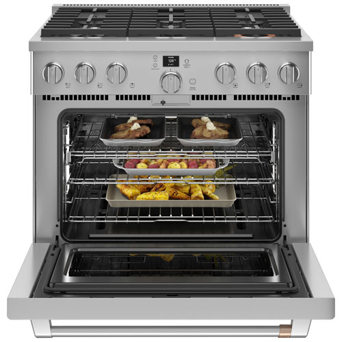 Café 36" 6.2 Cu. Ft. Fan Convection Freestanding Gas Range - Stainless Steel