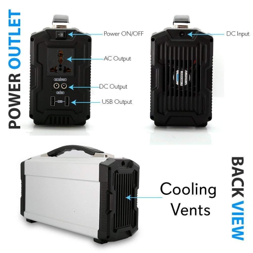 SereneLife Compact & Portable Power Generator, Rechargeable Battery, 60,000mAh