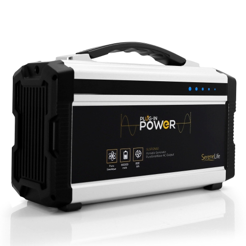 SereneLife Compact & Portable Power Generator, Rechargeable Battery, 60,000mAh