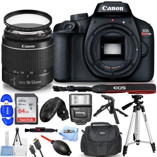 Canon EOS Rebel T100 DSLR Camera with 18-55mm f/3.5-5.6 DC III Lens Kit Bundle 2 - US Version w/ Seller Warranty