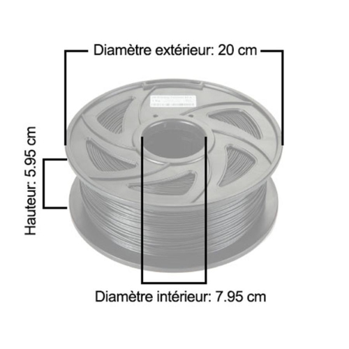 CloneBox - 1.75mm 3D Printer PLA Filament Prev. +/- 0.05mm 1kg, Phosphorescent