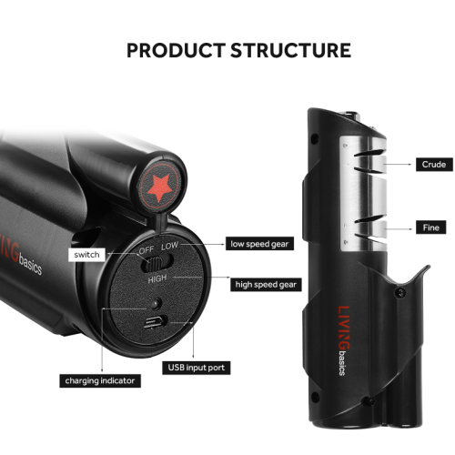 Affûteur électrique professionnel pour couteaux droits, outil d’affûtage à 2 étapes