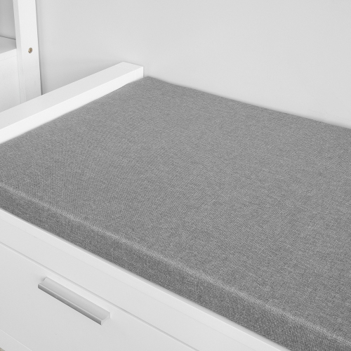 Banc de Rangement à Chaussures avec Coussin Rembourré Commode à Chaussures Meuble à Chaussures Meuble d'entrée Coffre Rangement,SoBuy FSR74-W