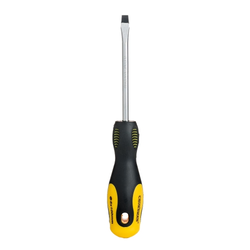 Magnetic Tip Slotted Screwdriver with Double Color TPR Handle, 6.0*100mm