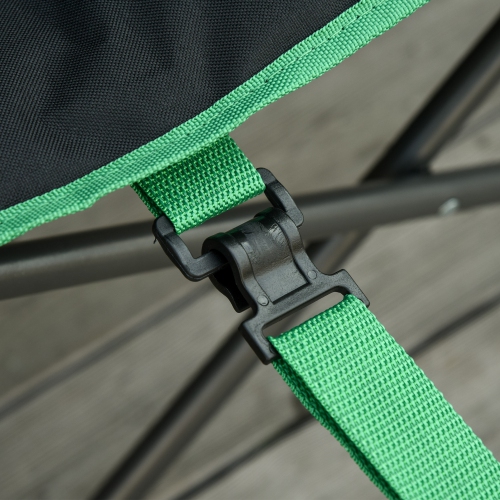 Outsunny Foldable Camping Chair Padded Moon Saucer Chair with Carry Bag, Storage Pocket for Outdoor, Beach, Picnic, Hiking, Fishing, Travel