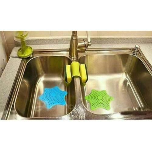 Réceptacle à cheveux en forme d’étoile en silicone pour évier de salle de bain, bouchon de trappe de drainage pour bouchon de lavabo pour bassin de